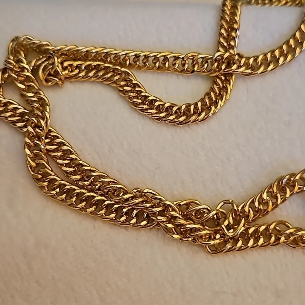 CATO Long Goldtone Tassel Chain Pendant Sweater Necklace